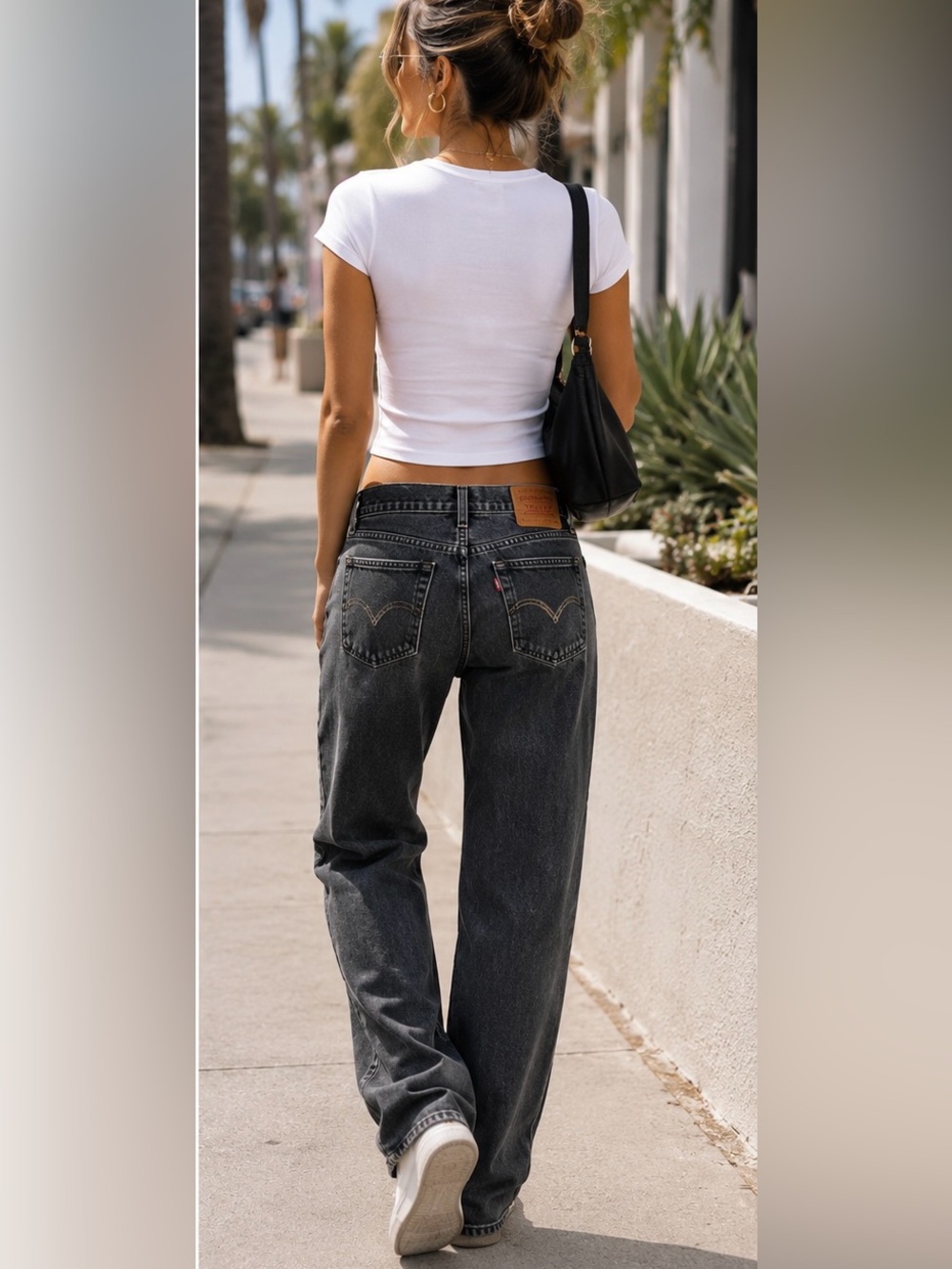 Levi’s Low Y2K Baggy Fit Jeans Size 24 Black Wash Wide Leg Denim Low Rise - Picture 1 of 14